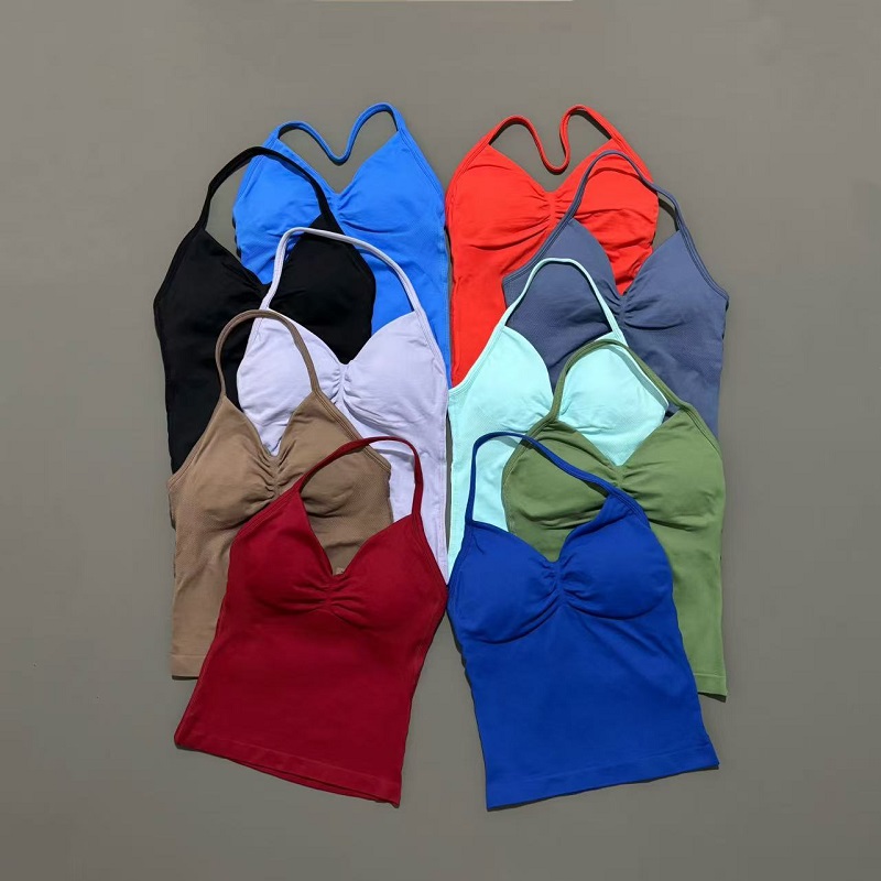Running Gear Vest - Gym Sports Tops Women Seamless Yoga
